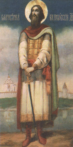 Šv. Daumantas (Domantas) – Timotiejus (+1299). Pskovo Trejybės katedros freska